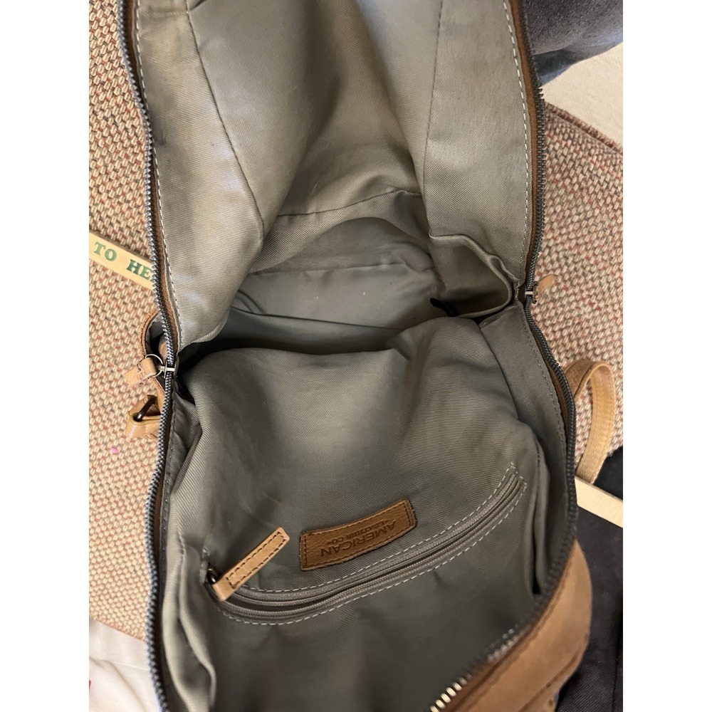American Leather Company Denise Mini Soft Brown Genuine Leather Backpack - Picture 5 of 8